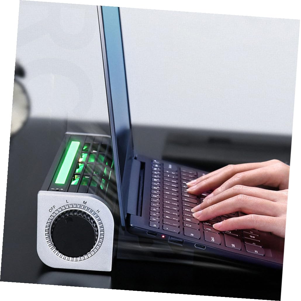 Base Refrigeradora Portátil para Portátil con Ventilador Metálico Silencioso USB Ajustable Soporte Multifunción para Laptop Teléfono y Tablet Fácil Instalación y Disipación