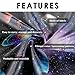 Outer Space Backdrop Starry Galaxy Banner for Baby Boys Girls Planet Theme Birthday Party, Ladvis 82.7