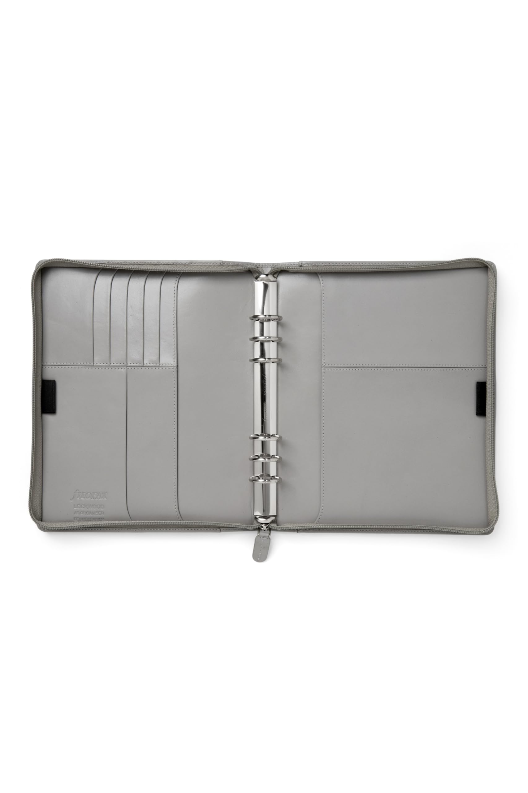 Filofax Lockwood A5 Zip Leather Organiser - Concrete - Image 4