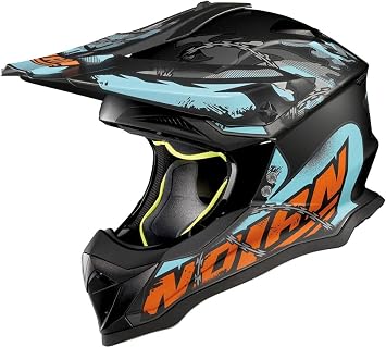 Nolan N53 No Entry Casco di motocross XS (55) Nero opaco/Blu : Amazon.it:  Auto e Moto