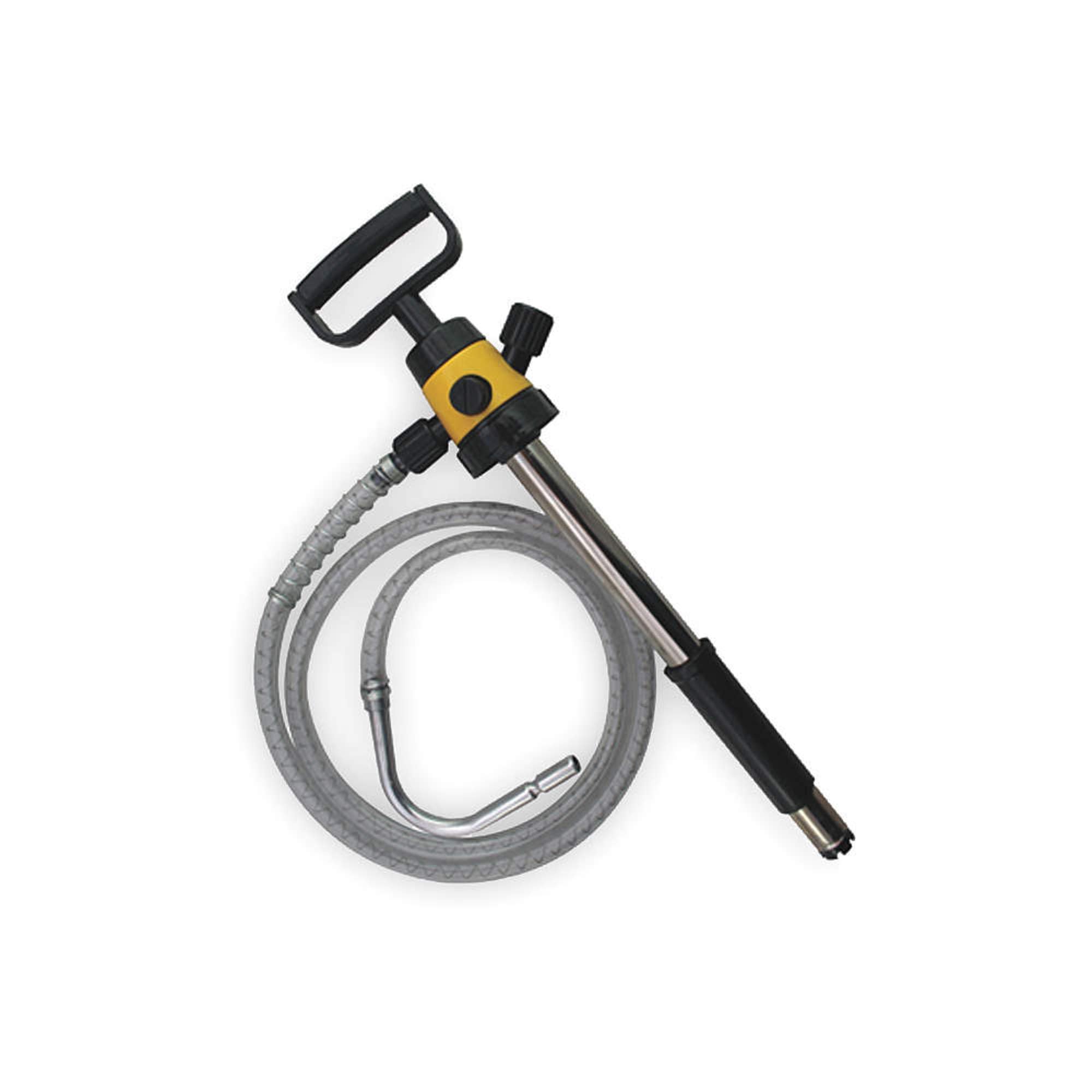Oil Safe Premium Pump - D Handle Grip | Heavy Duty | Quick Connect | Color-coded Body Collar | Hose | 10 Different Colors - Yellow