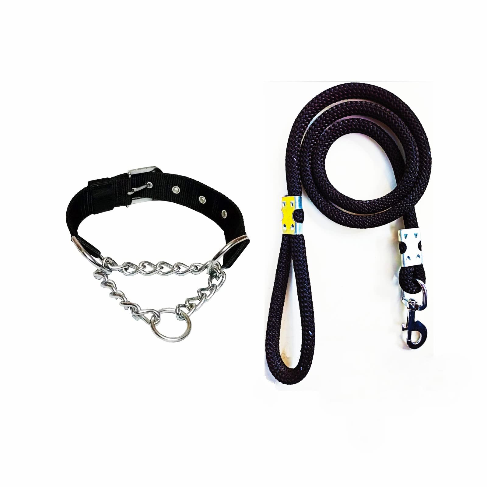 Cavalry Dog Choke Collar with Black 15 mm Rope for Large Dog, Dog Belt Combo of Dog Rope with Choke Collar (Large) (B0BV2VHWSK) Amazon Price History, Amazon Price Tracker