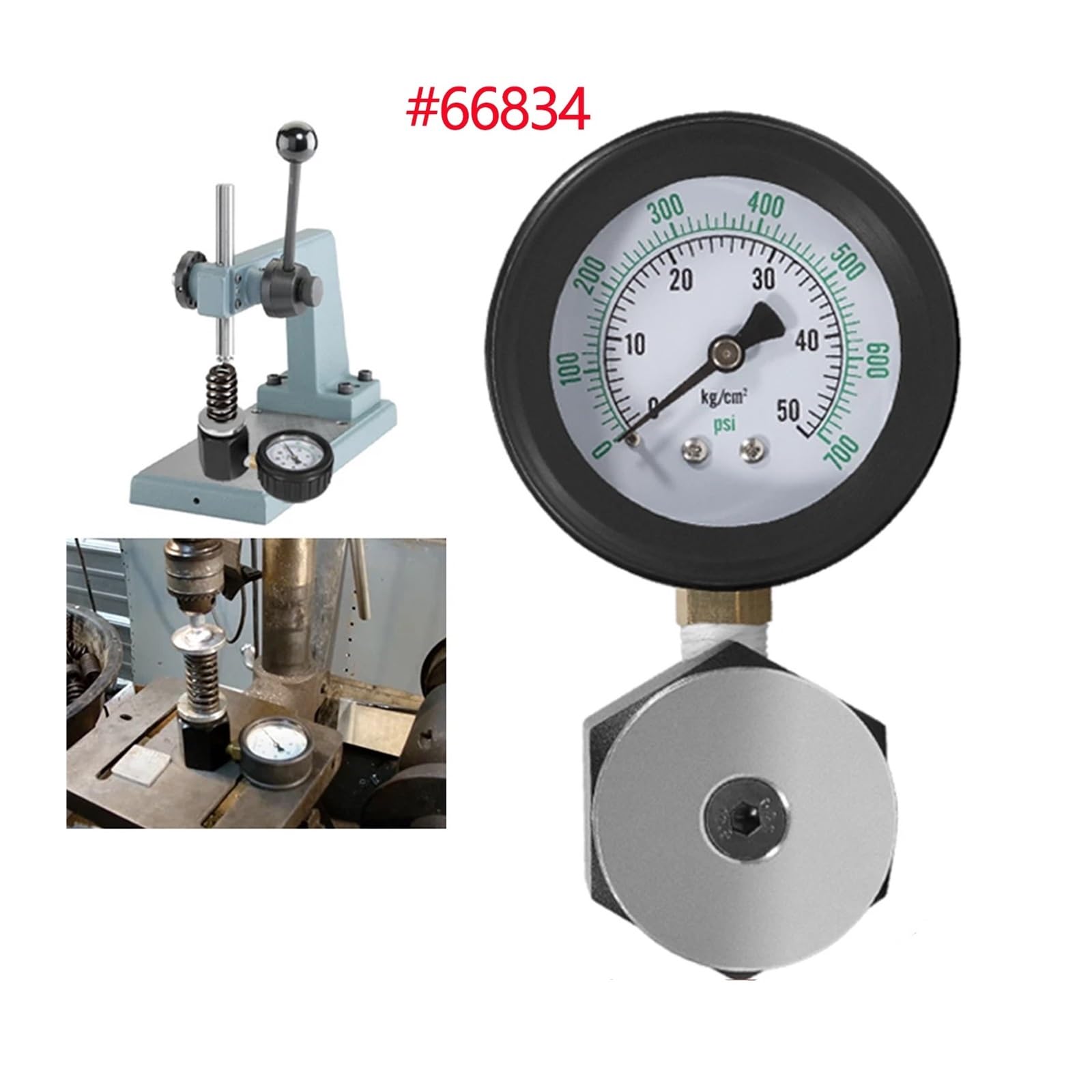 Probador de presión resorte válvula Mini Universal, unidades medición doble e, rango 0-700 Psi/0-50 Kg-cm2,Precisión del dial de precisión