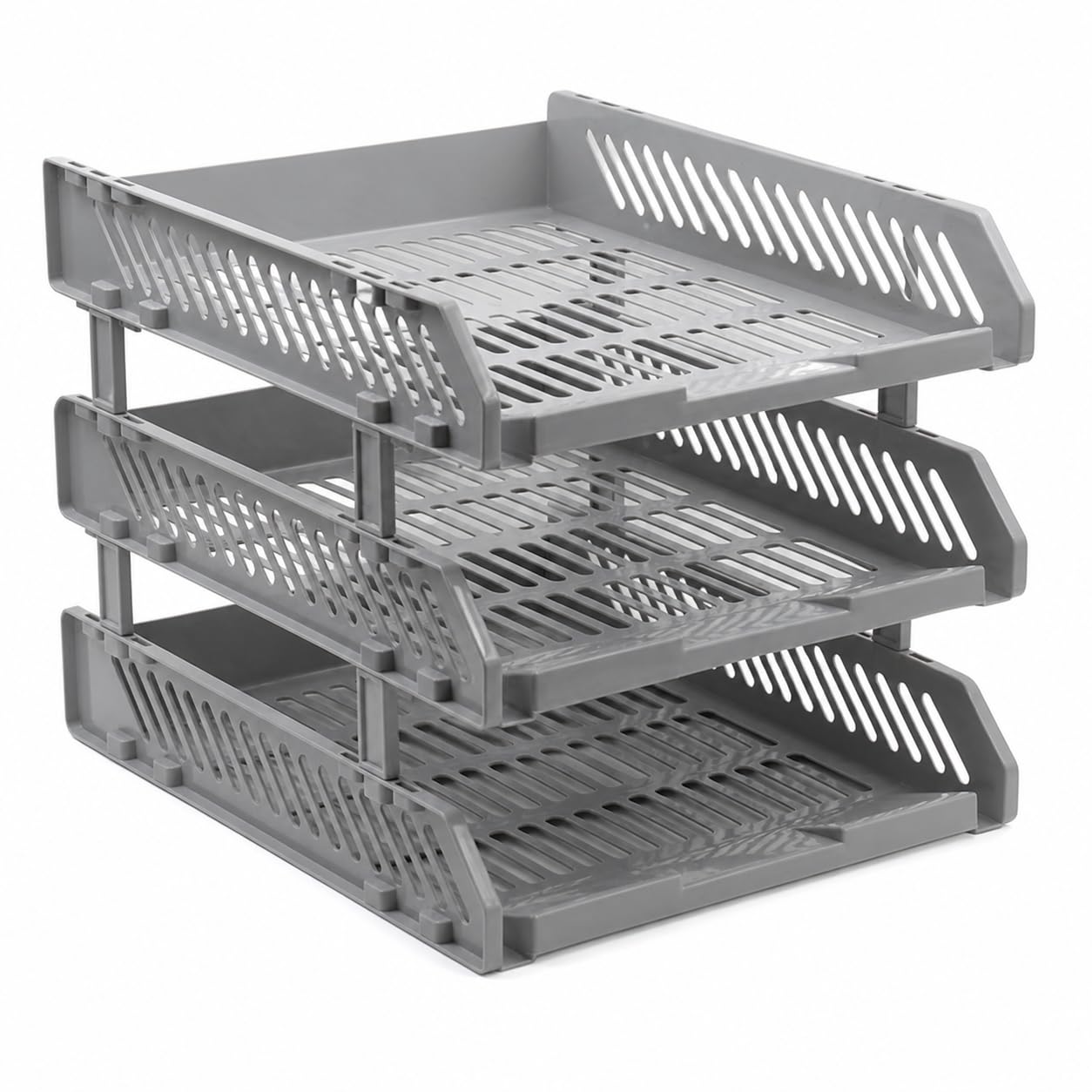 Oblivion Multifunctional Tiered Shelf Freestanding File Rack With Drawers-3-Layer Desktop Storage Organizer For Office Supplies,Adjustable For A4/Letter Size,Sturdy & Space-Saving For Home Or Office