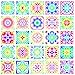 25-Pack (4x4 Inch) Painting Drawing Stencils Mandala Template for Stones Floor Wall Tile Fabric Wood Burning Art&Craft Supplies -reuseable