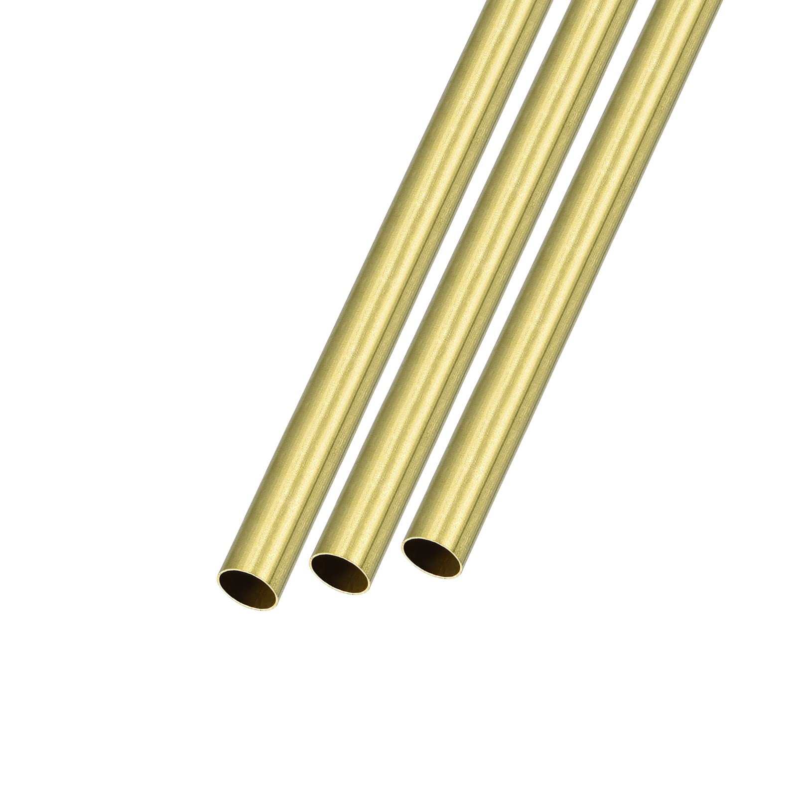 METALLIXITY Brass Tube (6mm OD x 0.25mm Wall T x 300mm L) 3Pcs, Straight Tubing - for Home Furnishing, Machinery, DIY Handicraft