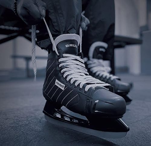 Miniatura 8 de Riedell Bruin - Patines de hockey sobre hielo duraderos y cómodos para hombres y mujeres, con parte superior acolchada de espuma resistente