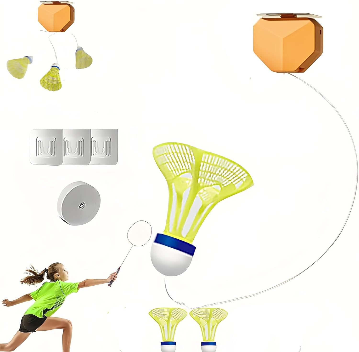 Lanceur Volant Solo Machine De Badminton Automatique - Lanceur De Volant Pour Entraînement Solo à Domicile équipement Sportif Extérieur Intérieur