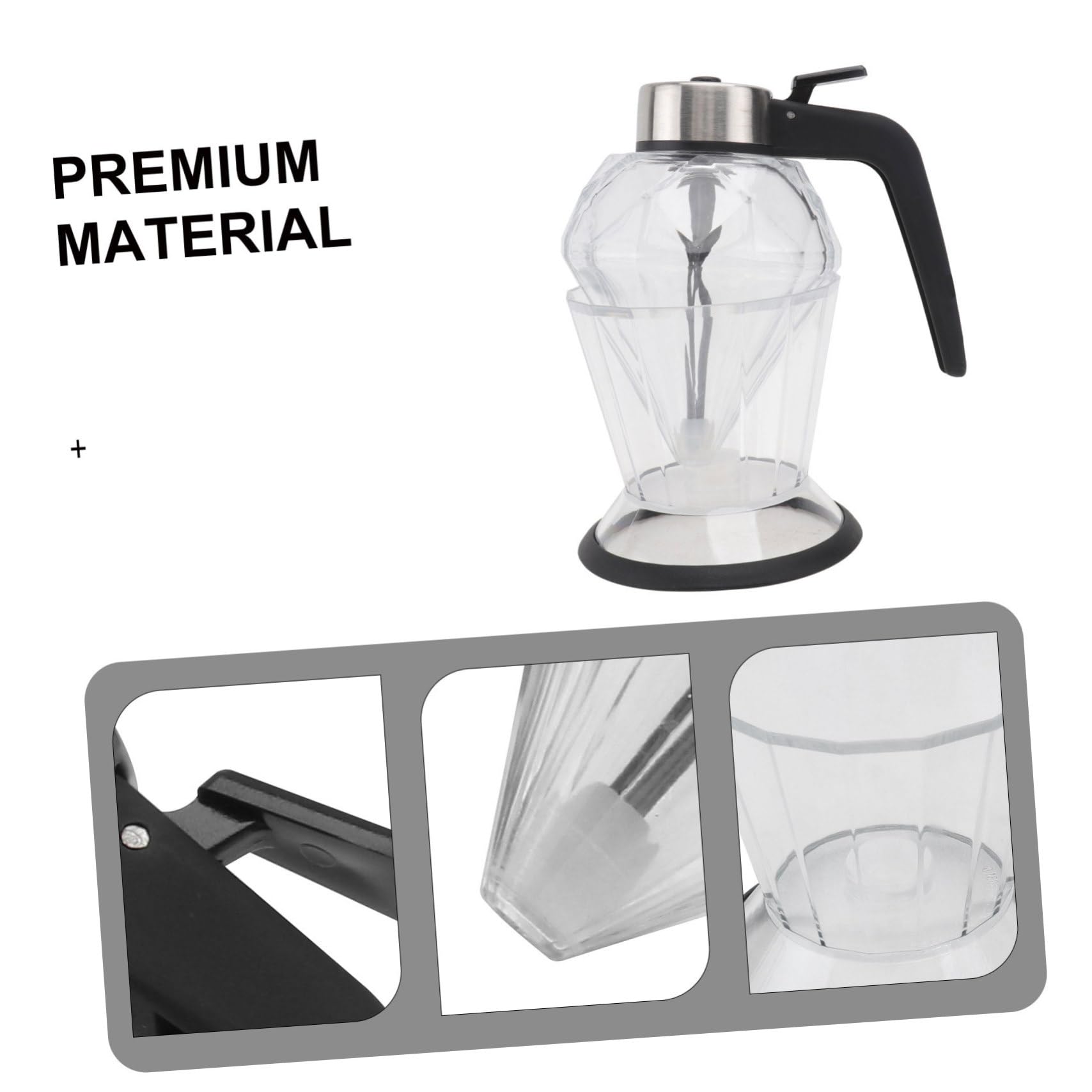 SHOWERORO 2piezas Botella Vidrio Almacenamiento Cocina Aceite Vinagre Salsa Práctica Asa Fácil Limpieza
