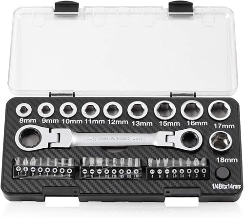 SPEEDWOX Juego de llaves de trinquete métricas 36 piezas de alta resistencia con cabezal giratorio de 180 grados, llaves de doble anillo, flexible,