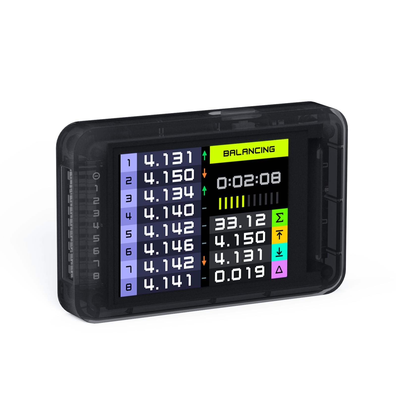 ISDT BL8 Testeur de batterie LiPo 2S-8S Smart Active Balancer XH2.54 Testeur de tension de cellules pour batteries RC avec application d'écran couleur de haute précision et télécommande