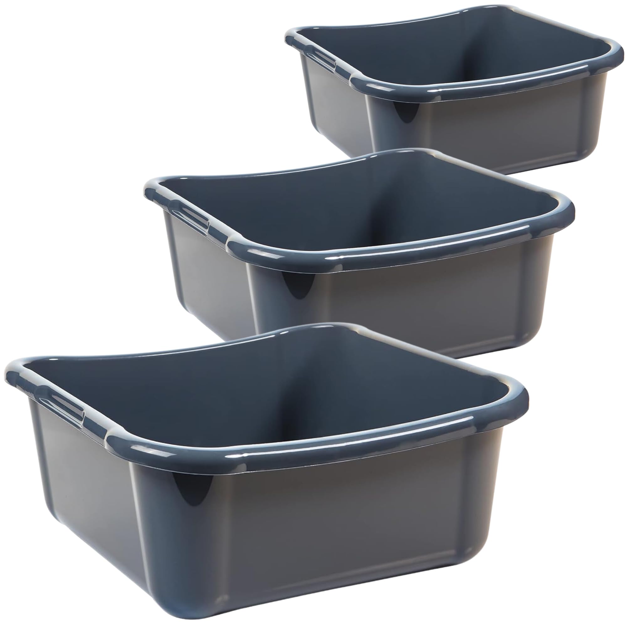 Washing Bowl Set Of 3 – Washing Up Bowl 12 Litres Square Sink Tray