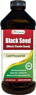 Best Naturals Black Seed Oil - Minimum 0.95% Thymoquinone (TQ) - Cold Pressed Nigella Sativa Aids in Digestive Health, Immune Support, Brain Function, Joint Mobility, Gluten Free, Non GMO - 16 OZ