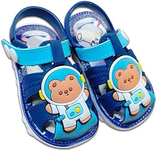 Astronaut Unisex Kids Silicone Outdoor Sandals with Two Stage Buckle Closure