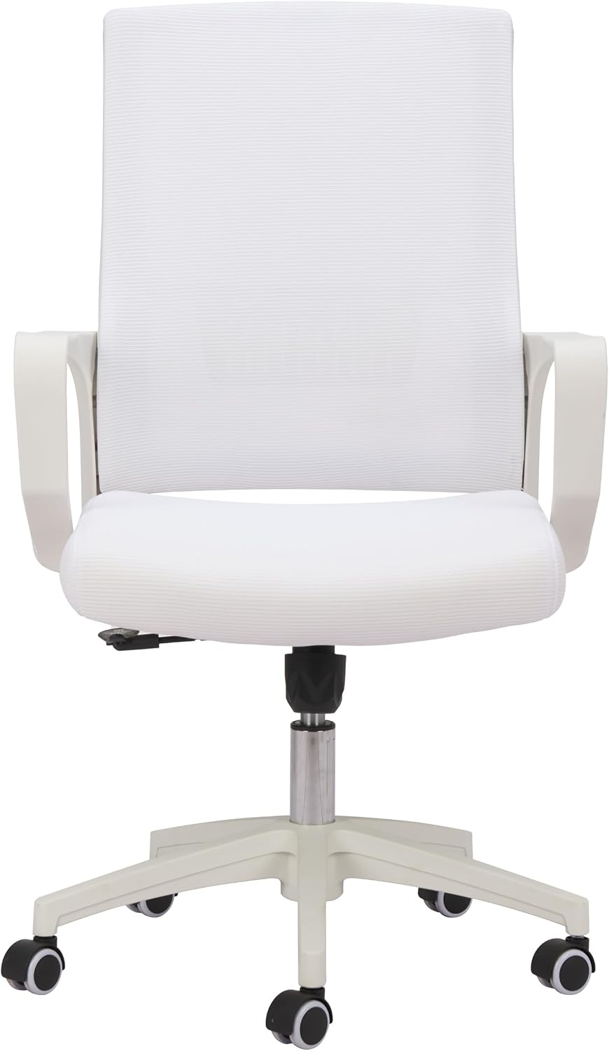 Zuo Jett Low Back Office Chair White, White Office Chair, Modern Style, Mesh Fabric, Breathable mesh Fabric, Nylon, Indoor Office, 26.4" W x 26.4" D x 39.2~43.1" H, Non-Stackable