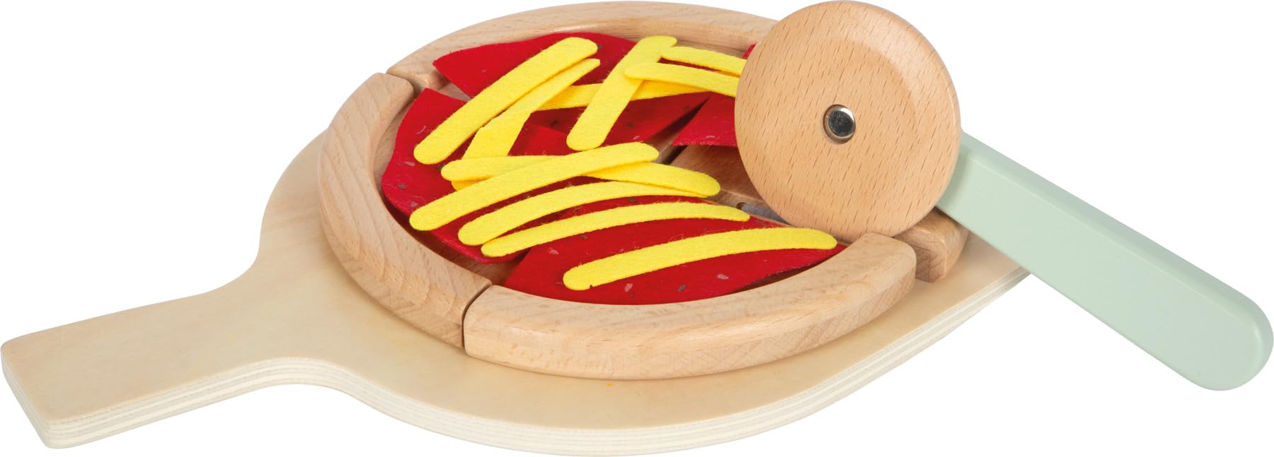 small Foot Pizzeria-Set aus Holz, multifunktionaler Pizzaofen mit umfangreichem Zubehör, hochwertiges Rollenspielset, für Kinder ab 3 Jahren, 12696, Holzfarben