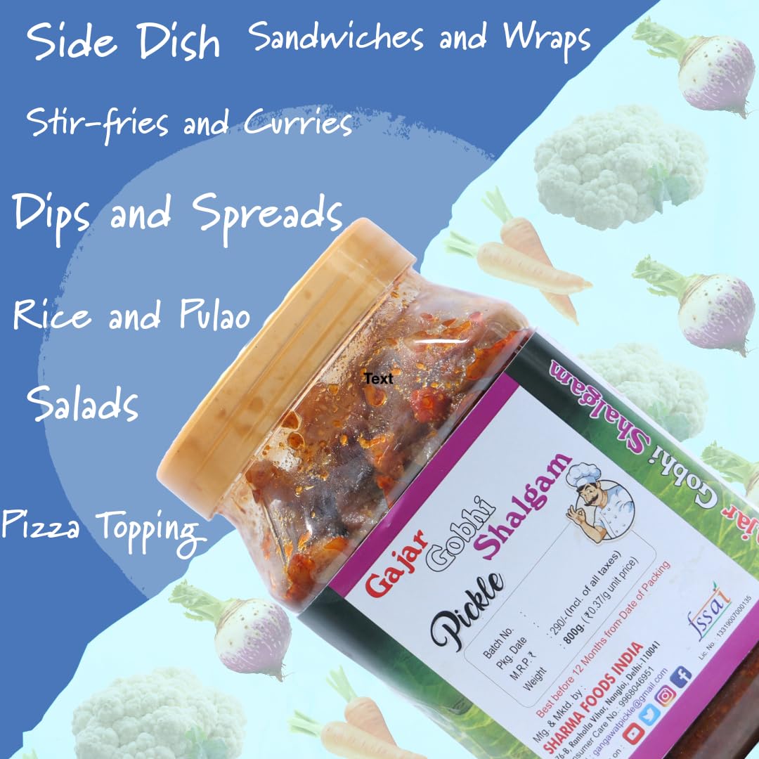 gangawat gajar gobhi shalgam Pickle (800GRAM)Carrots, Turnip, Cauliflower Pickle 1