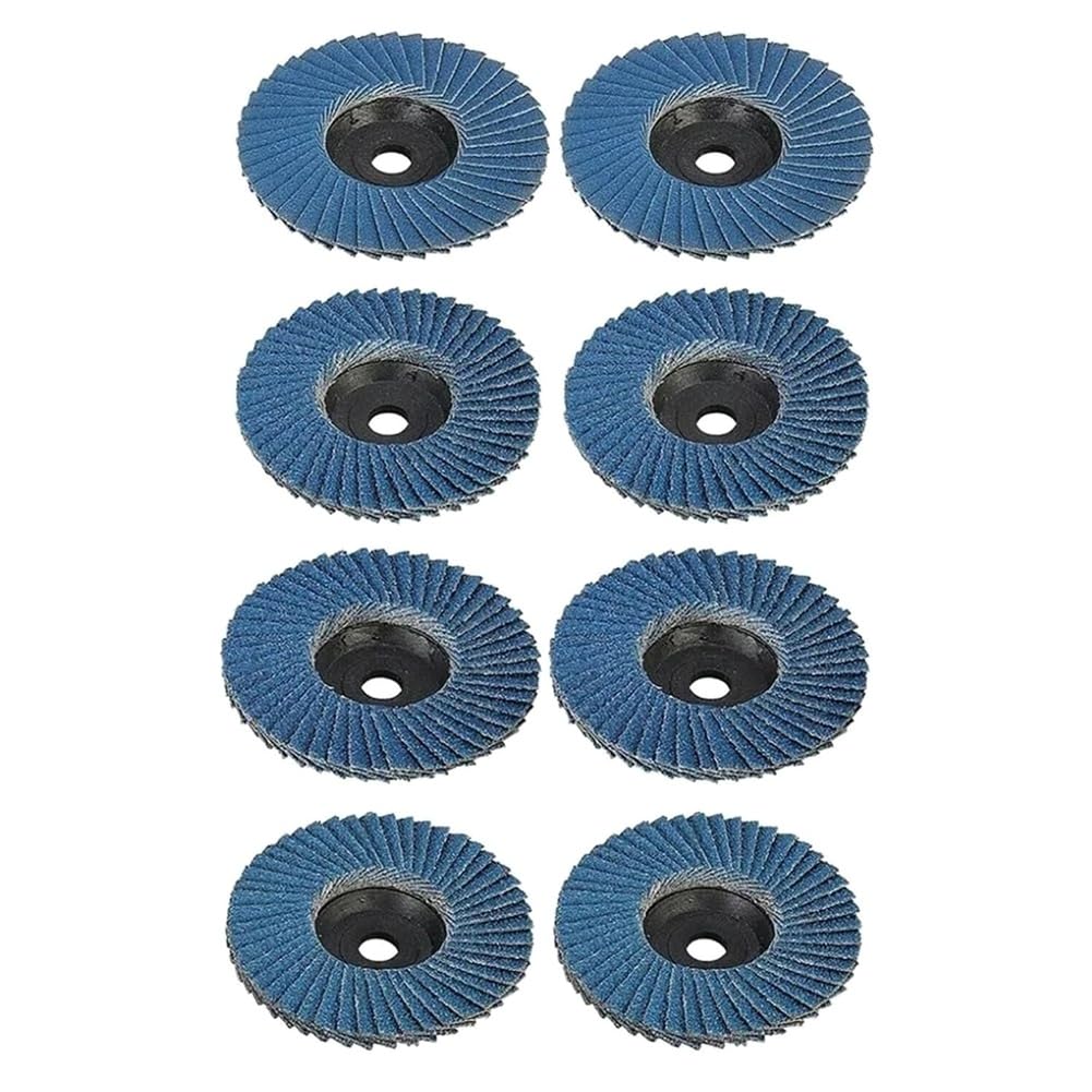 Aundhegrtt As Shown For Stock & Rust Removal Grinding Sanding Finishing Deburring 10Mm Arbor Hole Grinding Disc 40/60/80/120 Grit Flat Flap Discs