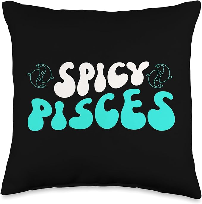 Pisces Zodiac Sign Horoscope Spicy Pisces Throw Pillow