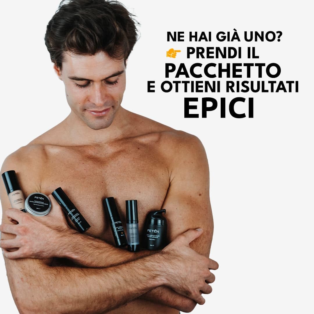 FETEN Contorno Occhi Uomo - Crema Antiocchiaie per occhiaie scure e borse effetto immediato, Siero Antirughe con Vitamina C per palpebre cadenti, Trattamento Schiarente 15ml (Confezione da 2)