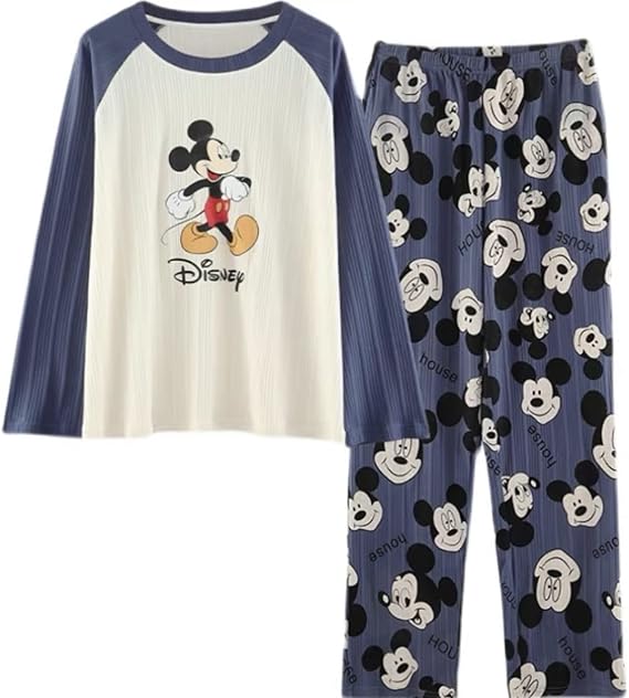Amazon ディズニー ミッキーマウス 部屋着 ルームウェア パジャマ 寝衣 洋服 上下セット 女の子 大人 女子 かわいい おしゃれ ディズニーグッズ キャラクター 秋 冬 楽 あったかい 長袖 肌に優しい ゆったり着られる 大きい 小さい サイズ M 身長155cm 160cm
