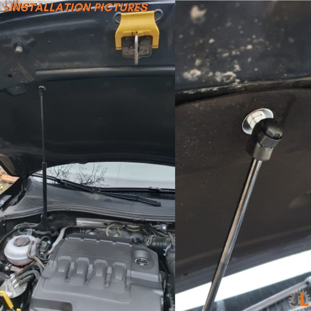 JINGLINGKJ Vordere Motorhaubenhaube für S-EAT Tarraco 2018–2020 Dämpfer Stoßdämpfer Gasfedern Feder 1 Stück (schwarz)