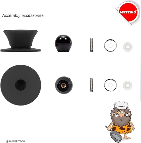 Miniatura 3 de Pomo universal de repuesto para tapas de sartén de silicona, resistente al calor, sin BPA, apto para lavavajillas, se adapta a sartenes y cubiertas