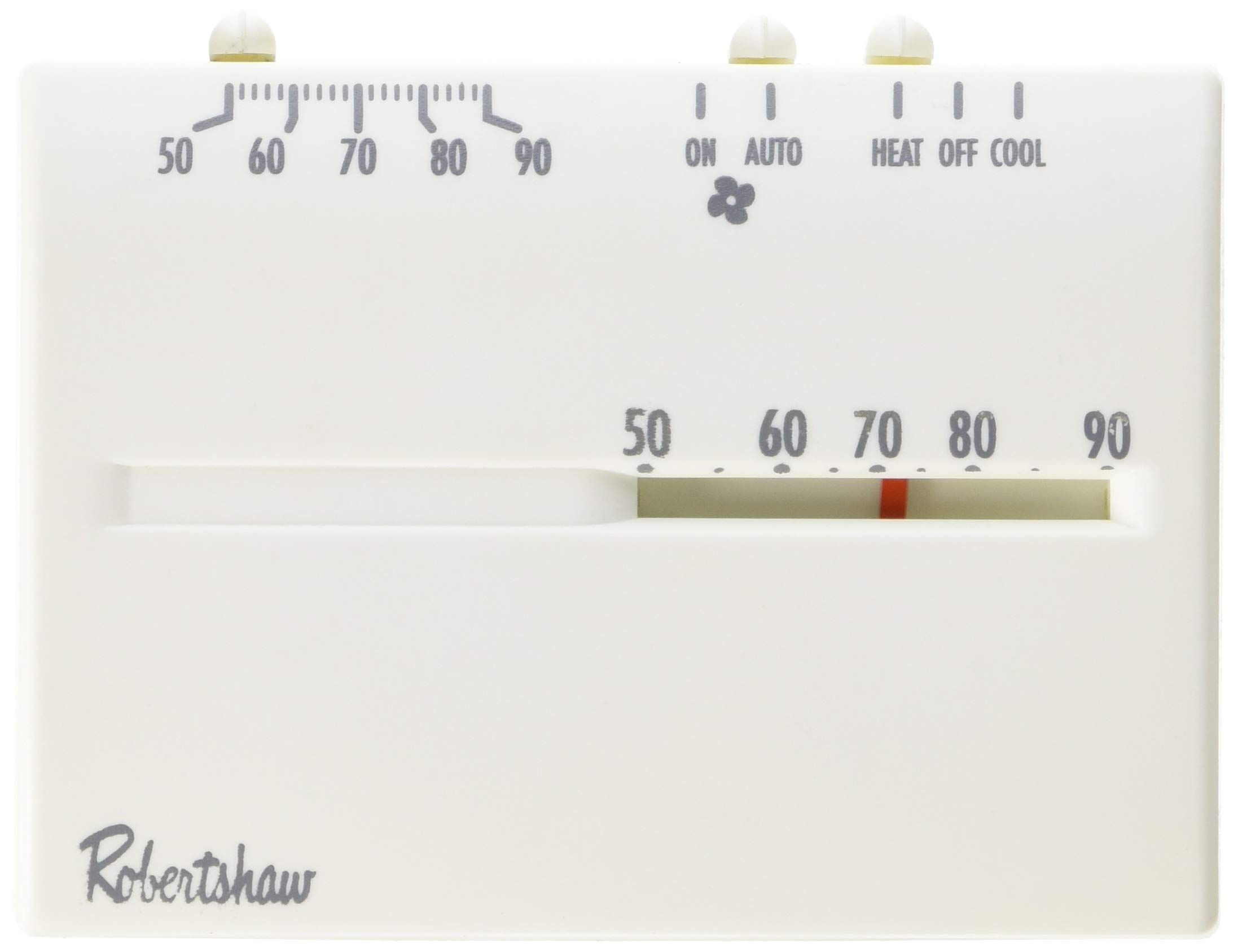 Indre view of Robertshaw 9200H thermostat showing wiring terminals