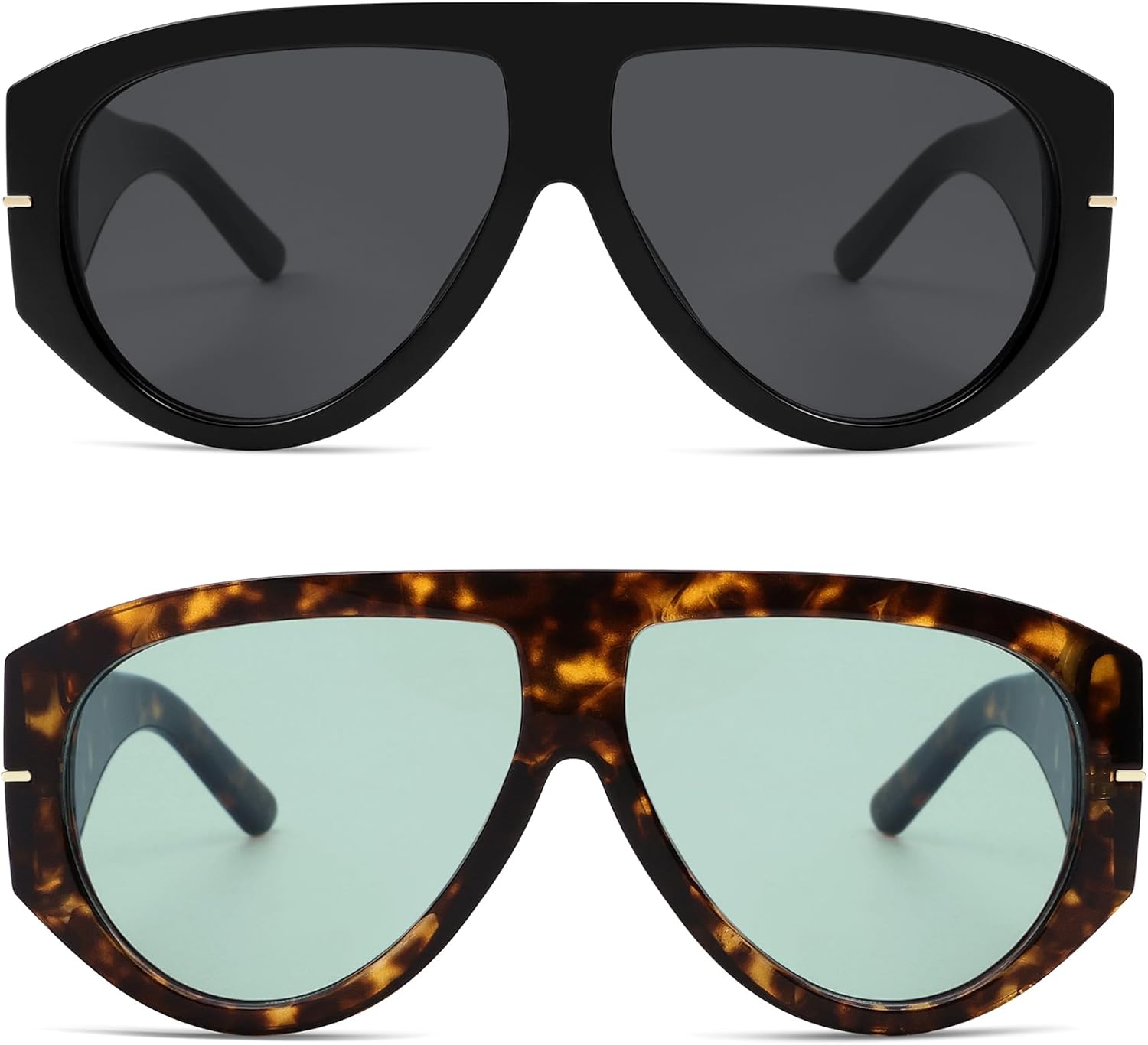 Oversized Retro Aviator Sunglasses Womens Mens 70s Classic Vintage Sun Glasses AR82227 - Image 3