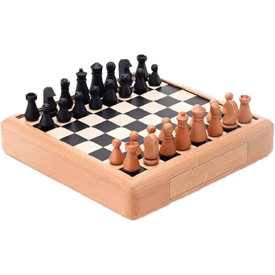 チェス　フランス製　チェス木製駒＆ボード チェスセット 木製 ポーランド製 オリンピア ブラウン Wood