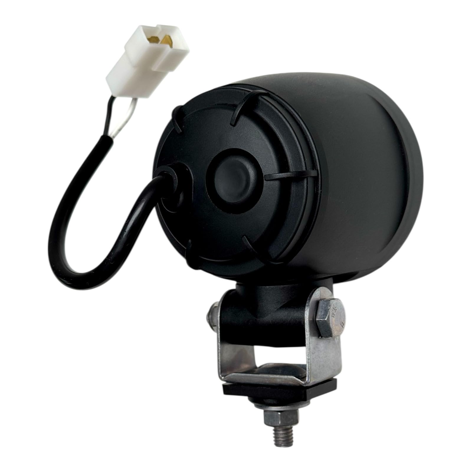 Kit 2 Faros de Trabajo Halógenos H3 Redondos - Foco Compacto Ø 84mm 12V/24V IP69K Impermeable - Iluminación para Tractor, Camión, Maquinaria Agrícola y Obra Pública (Bombillas Incluidas)