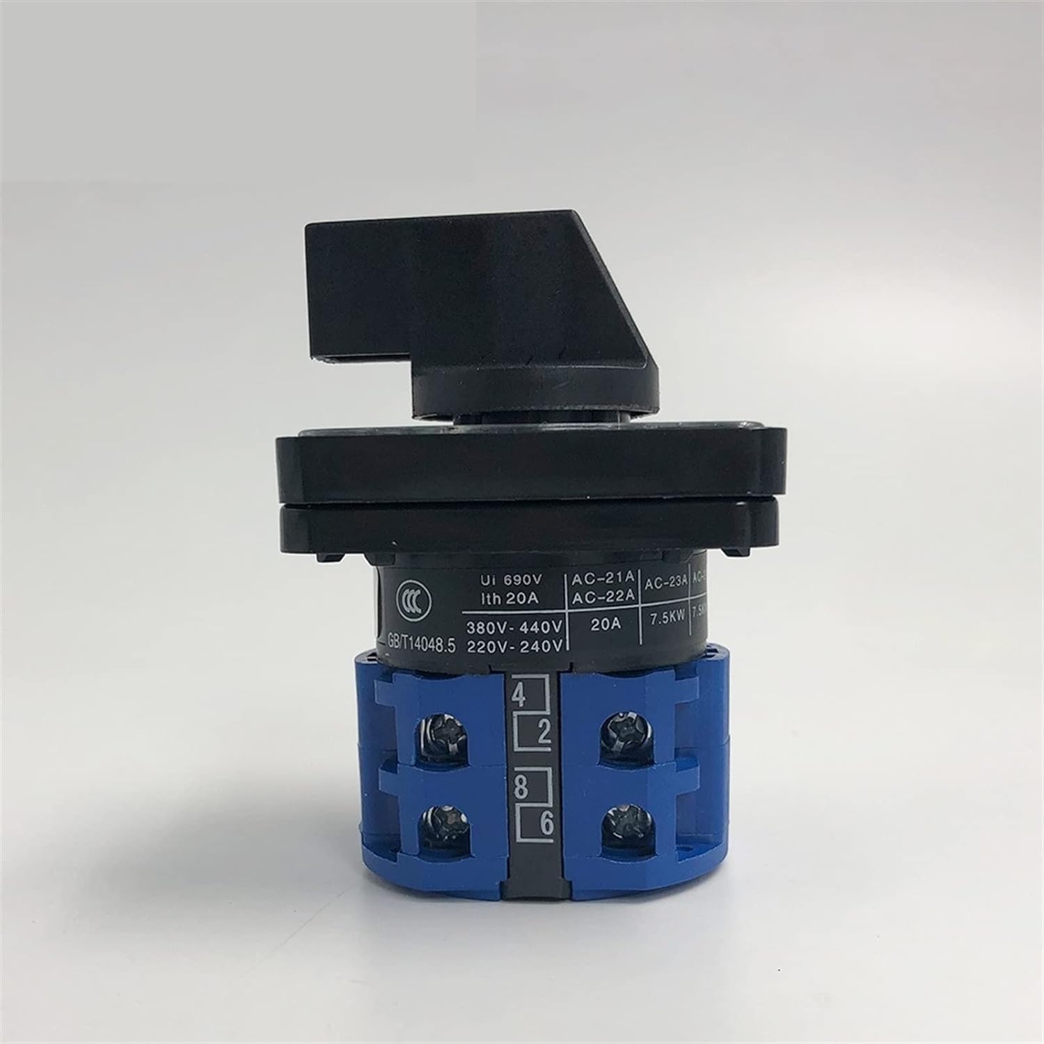 Switch Rotary Cam Changeover Switch 660V 20A Electric 3 Position 8 Terminal Control Dual Power Supply ON-Off-ON LW26-20/2 1 Piece