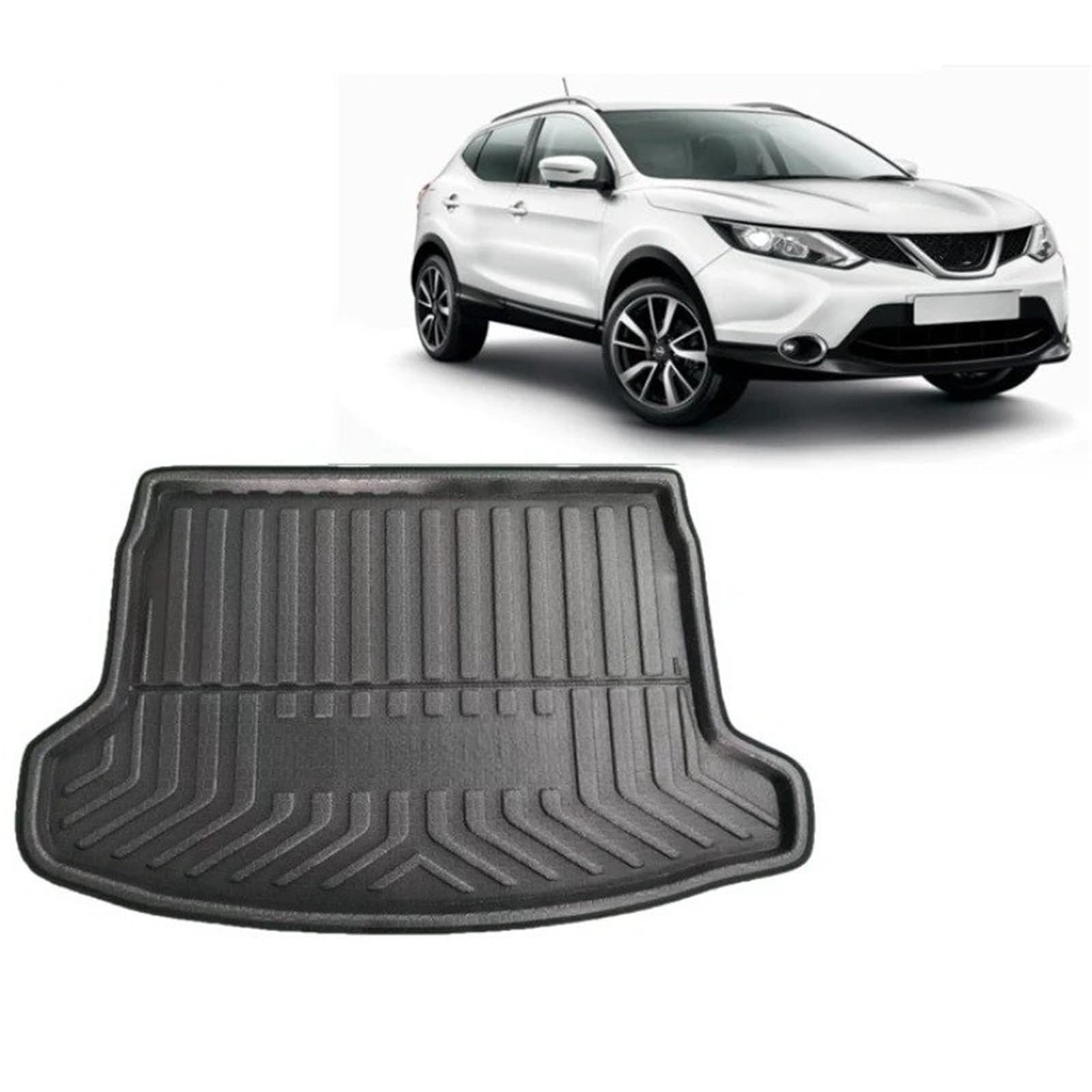 Kofferraumwanne Für Nissan Für Qashqai J10 2008-2020 Auto Schwanz Trunk Mat Boot Tablett Liner Boden Fracht Schlamm Pad Schutzfrachtmatte