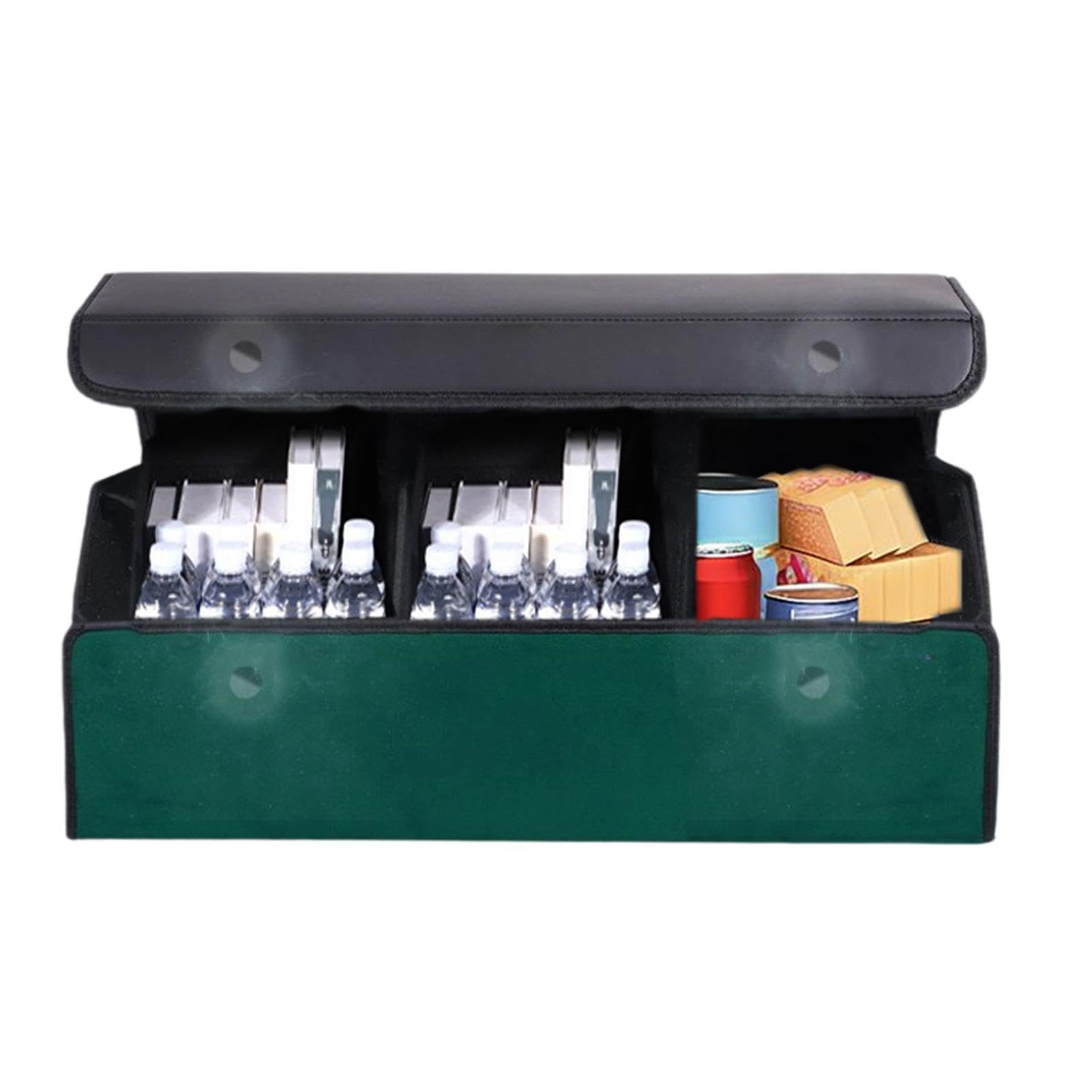 Generico Organizer Portaoggetti Per Bagagliaio Borsa In Pelle PU | Organizer pieghevole da bagagliaio auto con chiusura magnetica Viaggi, Carico, Spesa, Attrezzi, Interni, Esterni, Campeggio
