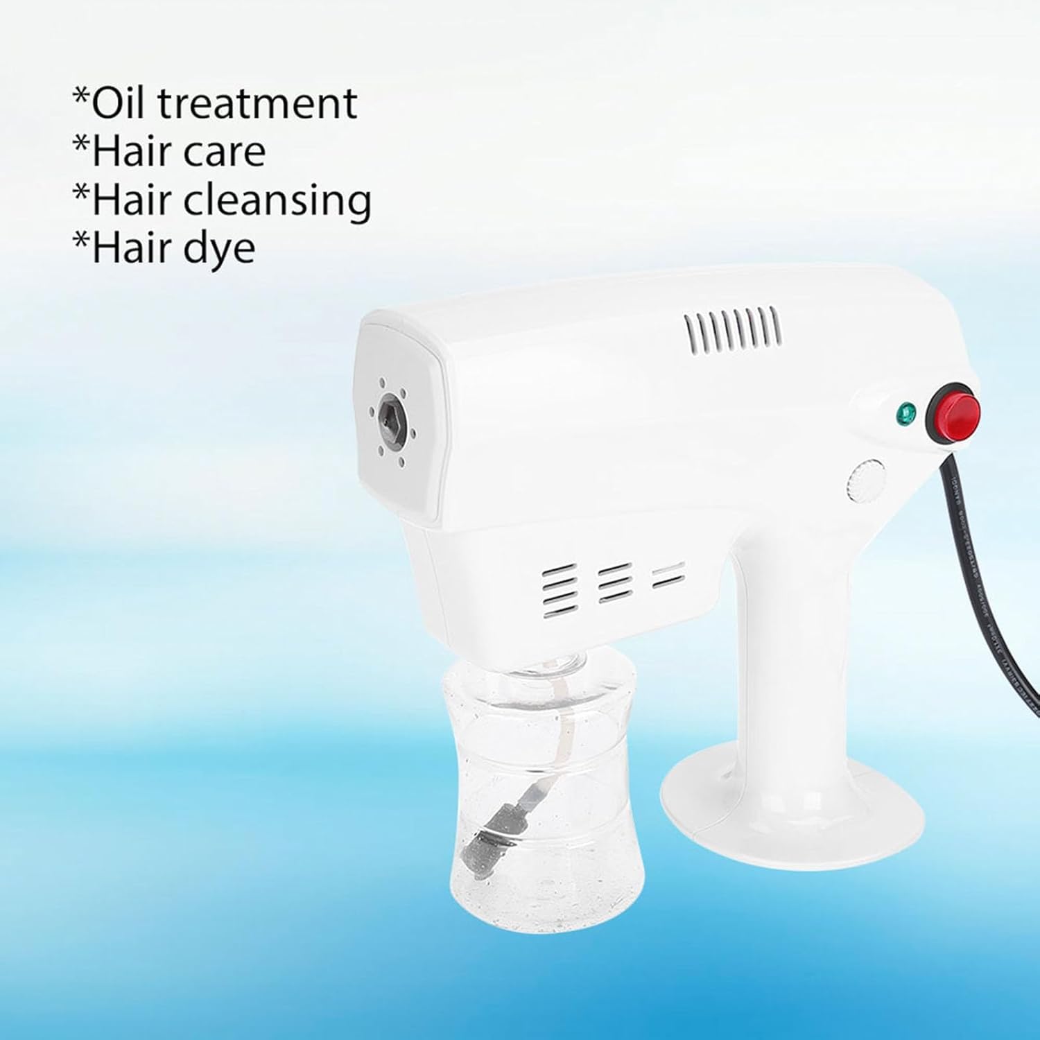 Pongnas Vaporizzatore per capelli, pistola a vapore, 300 ml, multifunzione, umidificatore per la cura dei capelli, strumento per la cura dei capelli (UK)