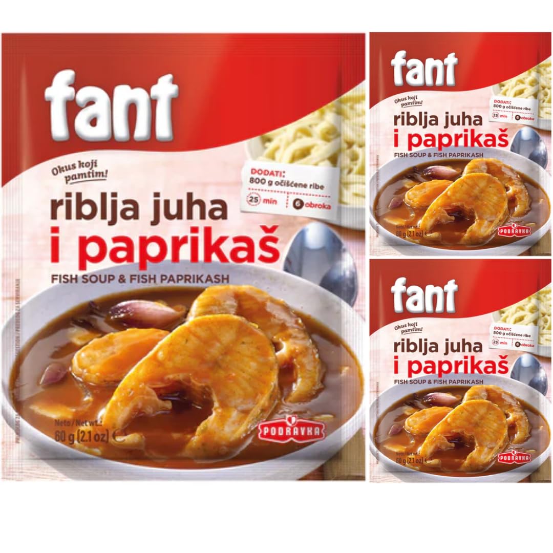 Fant para sopa de pescado y pimentón, mezcla de condimentos vegetales, mezcla universal con verduras, 60 gramos x 3 unidades