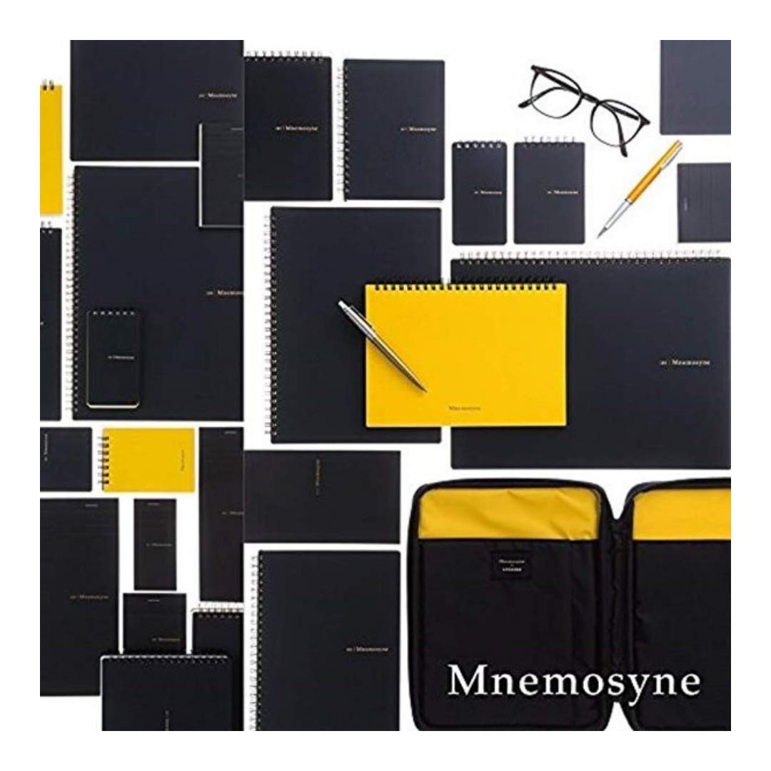 Maruman MNEMOSYNE Notizblock, 17,8 x 9,9 cm, doppelte Perforation, 5 mm kariert, 50 Blatt (N177A) 4er-Pack