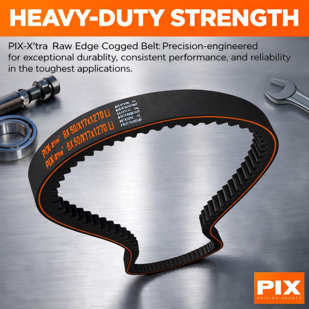 PIX V-Belt 5VX1030 Raw Edge Cogged - 5/8 X 103in OC, Power Transmission Belt for Compressors, Pumps, Fans, Vacuum Pumps, Blowers, Generators, Heat Exchangers, and Industrial Drives