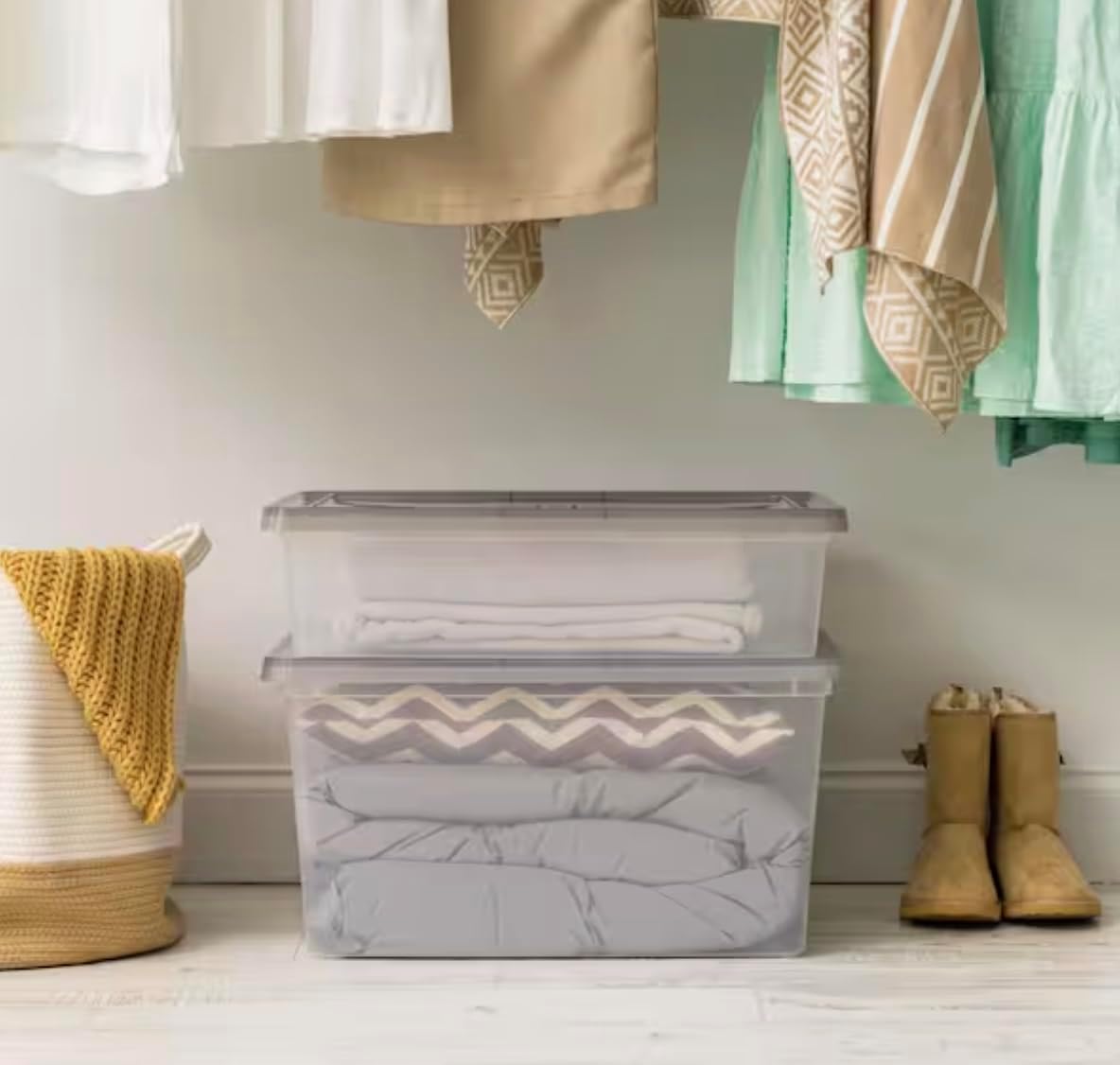 27 qt. Plastic Storage Box Tote Organizer YP34099