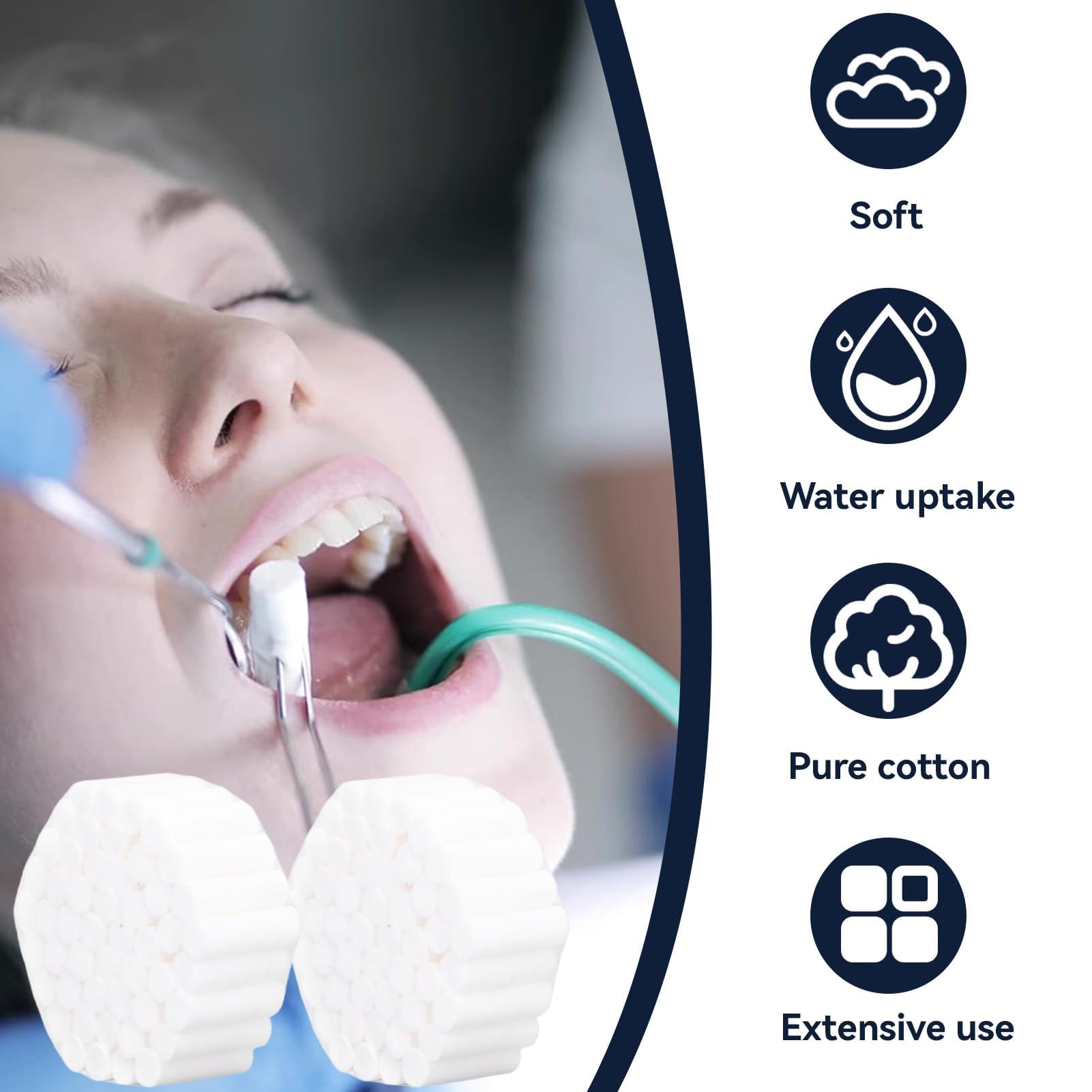 Agatige 100 Pezzi Tappo di sanguinamento nasale per Bambini, tampone di Cotone emostatico Altamente Assorbente per Bocca e Naso