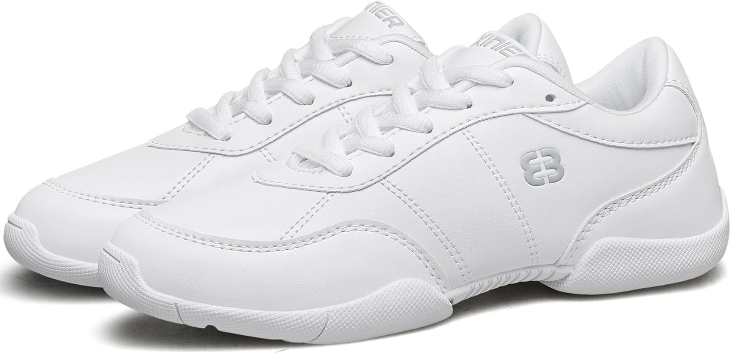 Girls White Cheerleading Shoes Lightweight Youth Cheer Competition Sneakers Kids Training Tennis Shoes - Image 5