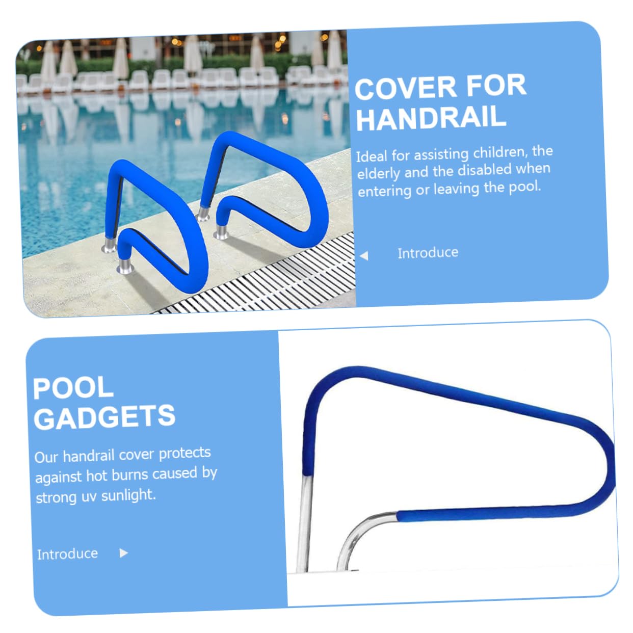 ibasenice Agarraderas Antideslizantes Para Piscinas Pasamanos Cubierta Para Pasamanos De Piscina Seguridad Para as Cubierta Para De a Suministros Para as