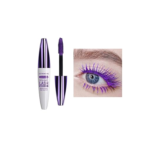 Máscara de pestañas de fibra de seda 5D colorida natural impermeable a prueba de manchas fórmula teñida de alargamiento máscara de efecto de larga