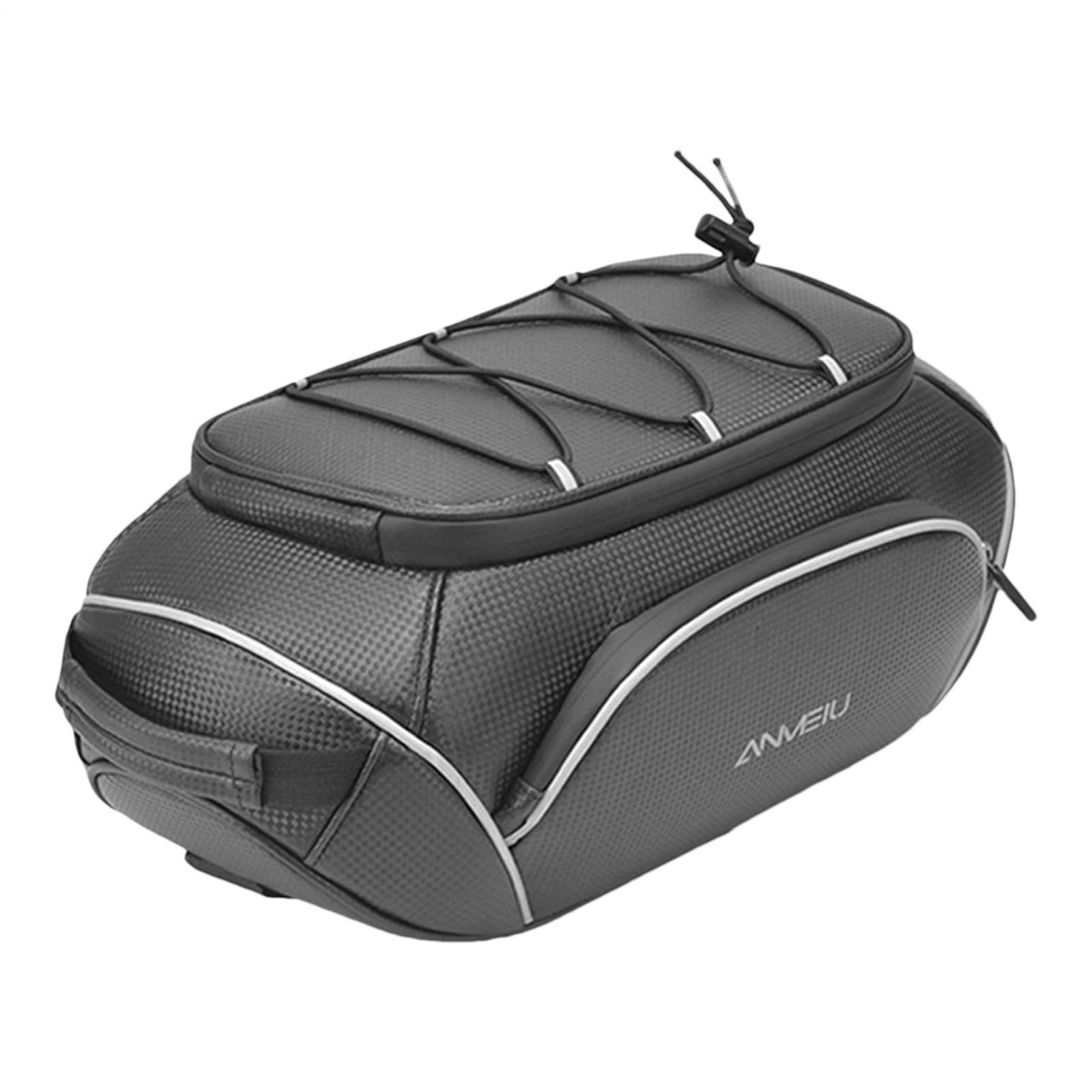 Alforjas para bicicleta de 10 litros, impermeable, ajustable, alforjas de sillín para portaequipajes trasero, para carretera, bicicleta de montaña, scooter eléctrico, desplazamiento, al aire