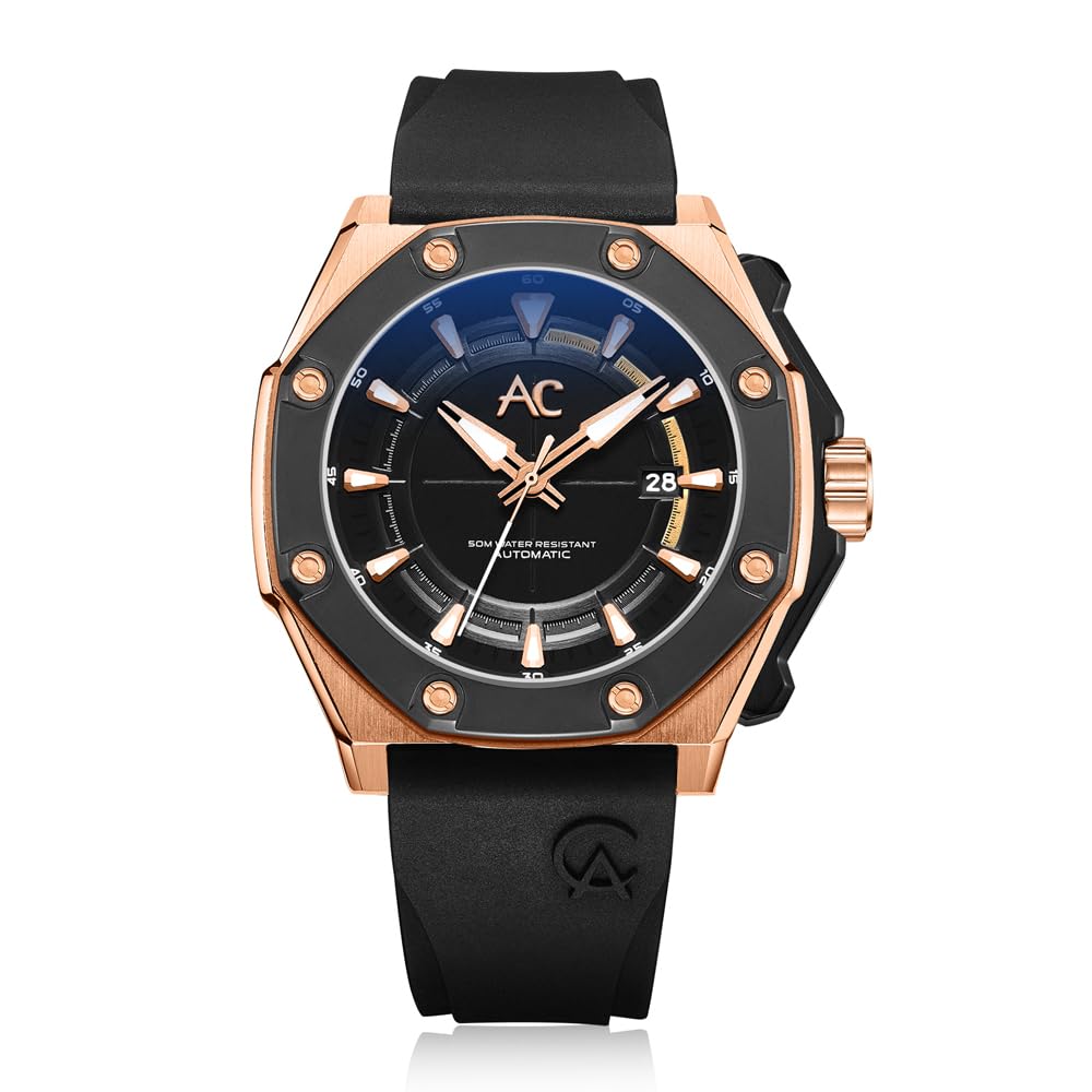 Alexandre Christie AC 9601 MAR Mech Automatic Watch for Men - Black (B0CG9FQYL4) Amazon Price History, Amazon Price Tracker