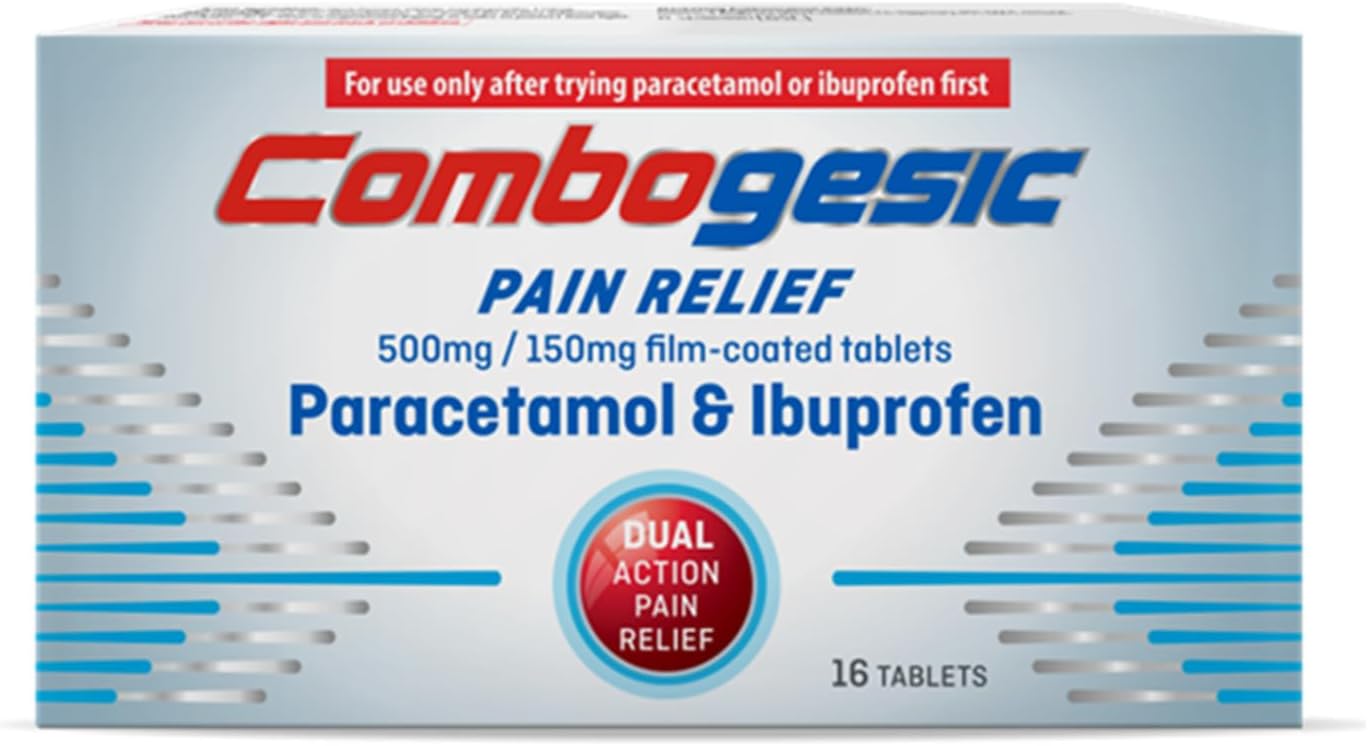 โ Dual Action Paracetamol Ibuprofen Pain Relief Tablets, 16 Count โ Strong Painkillers for Headache, Migraine, Period, Toothache and Back Pain, Cold and Flu Symptoms