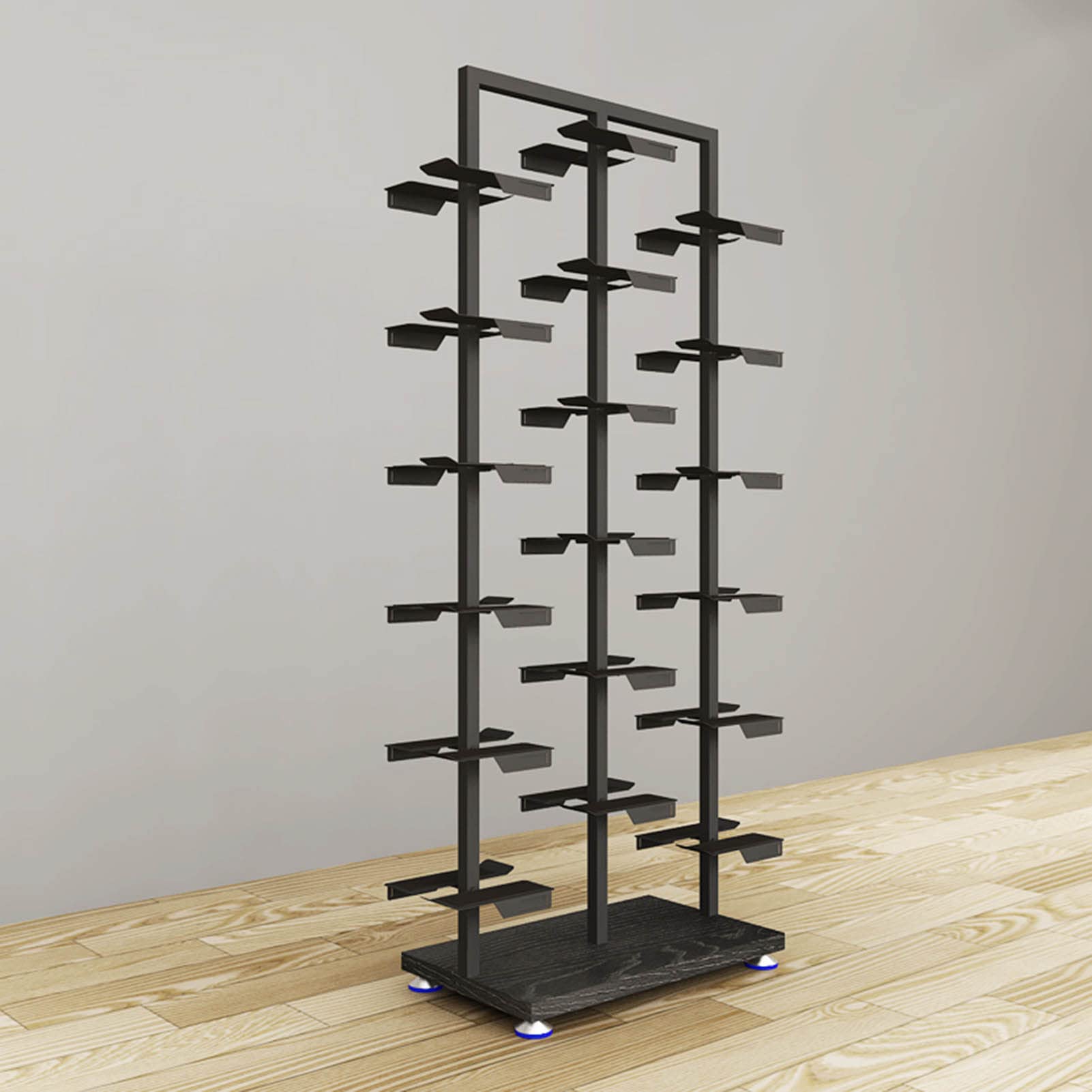 Moderno scaffale di esposizione della scarpa del metallo per i negozi al dettaglio, Creativo nizer Stand per le scarpe da ginnastica, Negozio di abbigliamento commerciale Scaffali di scarpe, Vetrina
