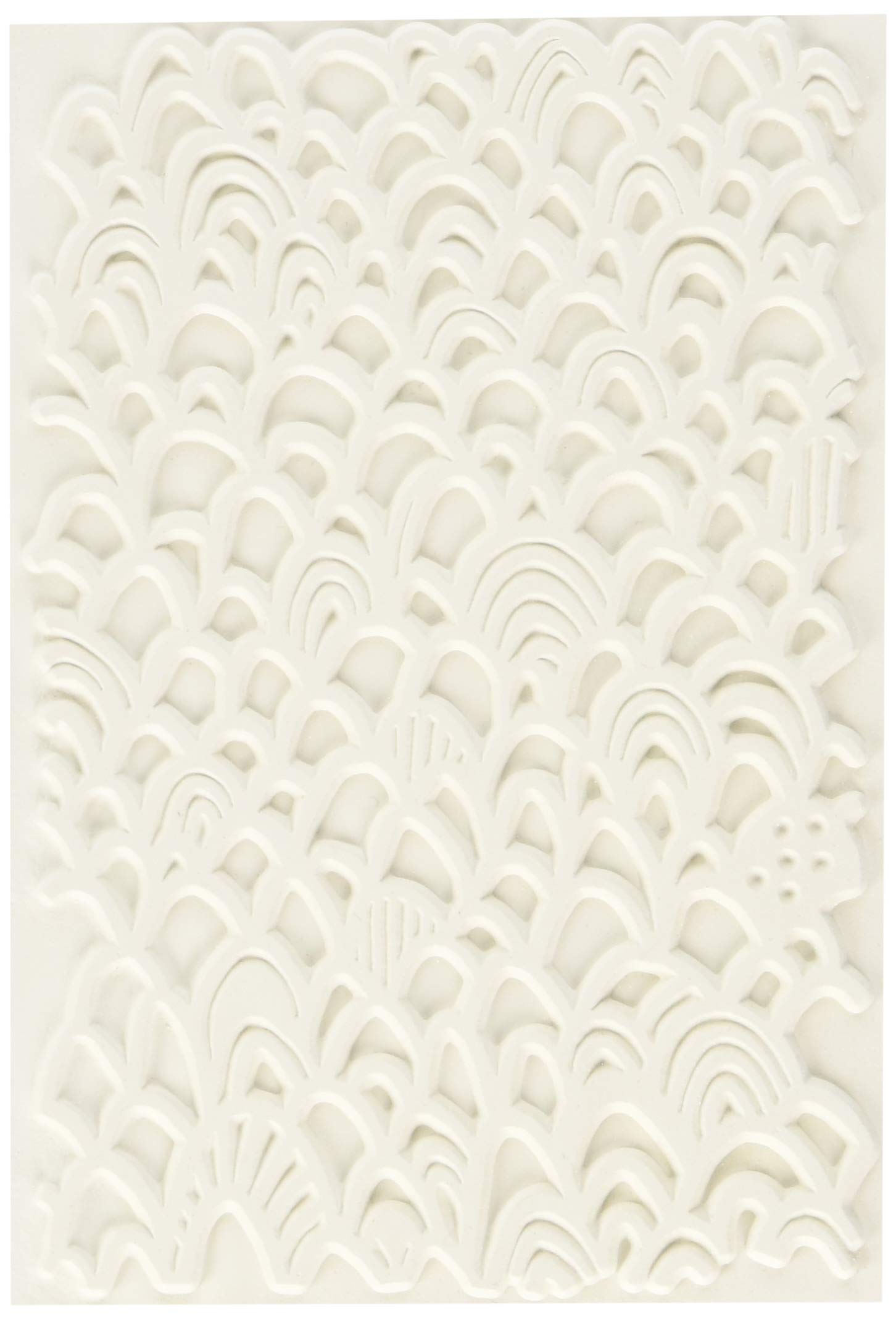 Carabelle Studio Scalloped Art Printing A6 Rubber Texture Plate