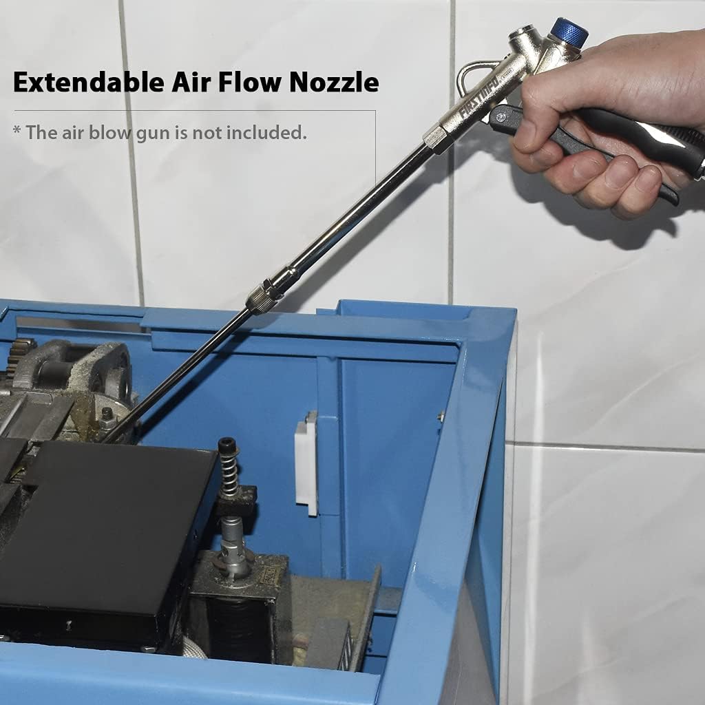 FIRSTINFO A18524A Length Extendable Adjustable Air Flow Nozzle Length: 7.68-11.81 inch (195-300 mm) for FIRSTINFO 2-Way Air Duster Blow Gun