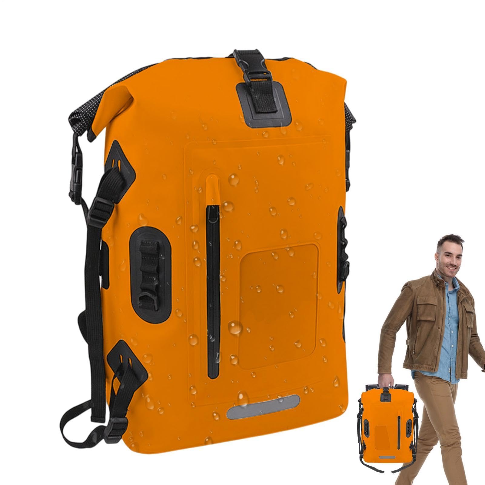 Sacca Stagna Impermeabile - Zaino Separazione Bagnato, Sacco Asciutto Ester | Borsa Leggera | Zaino Chiusura a Rullo per Kayak Camping Trekking Pesca Nuoto Galleggiante Mare Oceano Barca